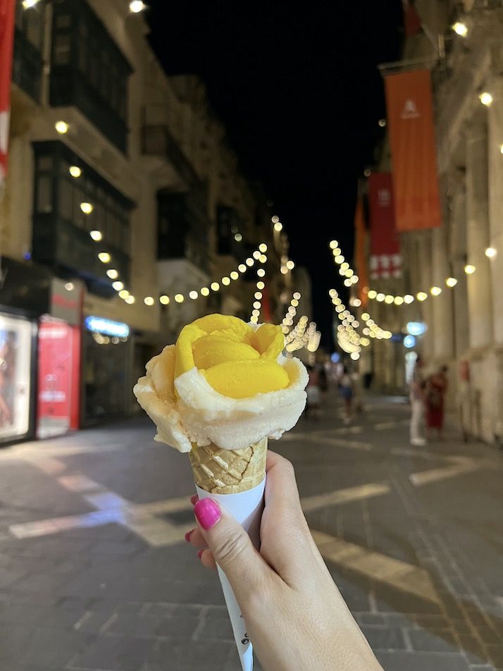 Helado de Amorino en qué ver y hacer en La Valeta