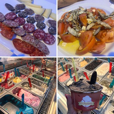 Platos típicos y helado